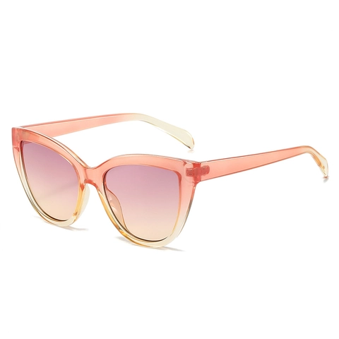 Occhiali Da Sole Cat Eye Retro Oversize Montura PC Protezione UV400 Lenti Sfumate Moda Donna All Aperto