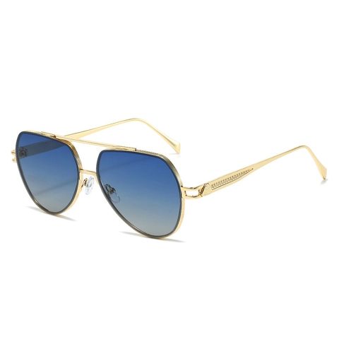 Retro Aviator Sunglasses Metal Frame UV400 Protection Double Bridge Gradient PC Lens Fashion Eyewear Driving Outdoor Unisex