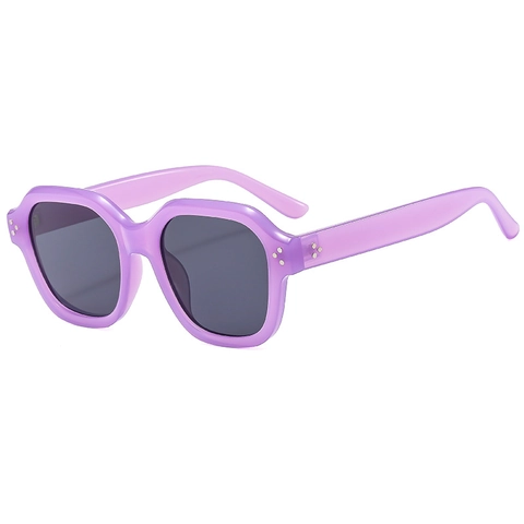Square Y2K Sunglasses For Men And Women UV400 Protection PC Frame AC Lens Rivet Decorative Retro Fashion Candy Colors