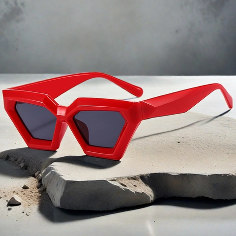 Occhiali Da Sole Geometrici Con Montatura Spessa A Rombo Protezione UV400 Lenti PC AC Stile Retro Futuristico Per Festa Viaggi Moda Unisex