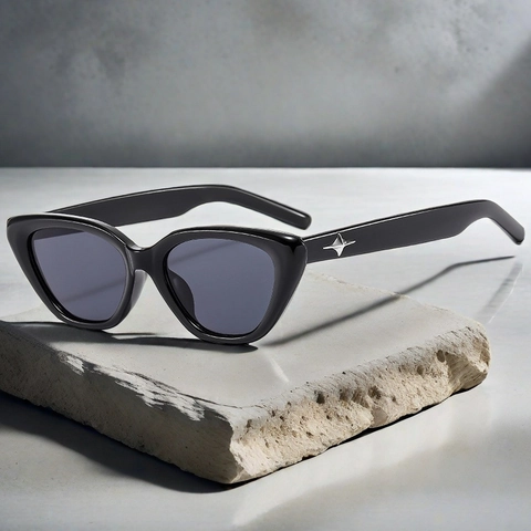 Gafas De Sol Vintage Ojo De Gato Decoración De Estrellas Montura PC Lentes AC Protección UV400 Moda Street Style Chic Para Hombre Mujer