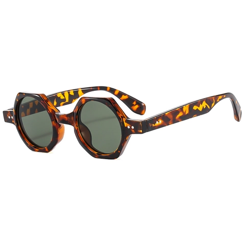 Retro Polygoon Zonnebril PC Frame AC Lens UV400 Bescherming Street Fashion Kleine Hexagonale Frame Unisex Voor Feest