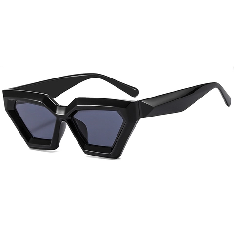 Geometric Cat Eye Sunglasses PC Frame AC Lens Thick Edge UV400 Protection Fashion Street Style For Women Men