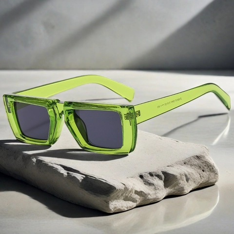 Retro Square Sunglasses PC Frame AC Lens UV400 Protection Thick Frame Vintage Street Style Eyewear Unisex