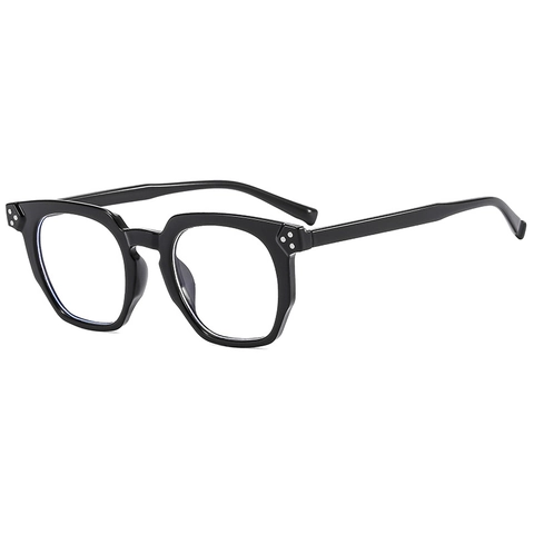 Occhiali Anti Luce Blu Montatura Occhiali Retrò Quadrata Cerniera Flessibile PC Tendenza Trasparente Unisex Moda Donna Uomo