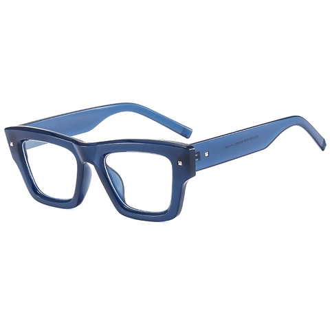 Retro Square Sunglasses Oversized Wide Frame Metal Rivets UV400 Protection Chic Hip Hop For Women Men