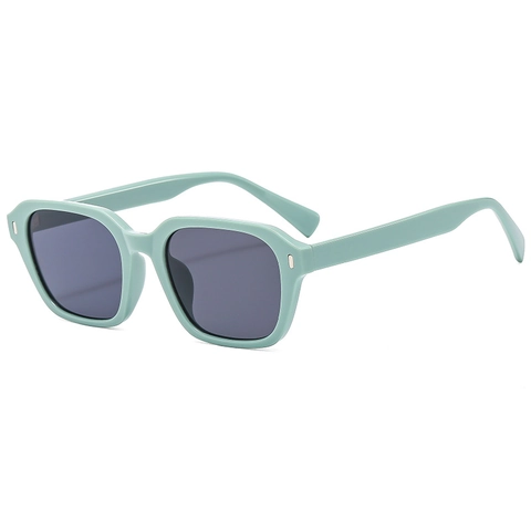 Retro Square Sunglasses For Women Men UV400 Protection PC Frame AC Lens Rivet Decor Chic Outdoor Driving
