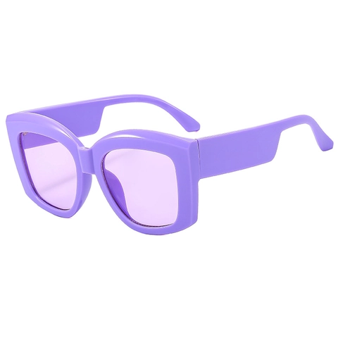 Fashion Oversized Square Sunglasses UV400 Protection Wide Temple Retro Y2K Style Plastic Frame Eyewear For Women Men