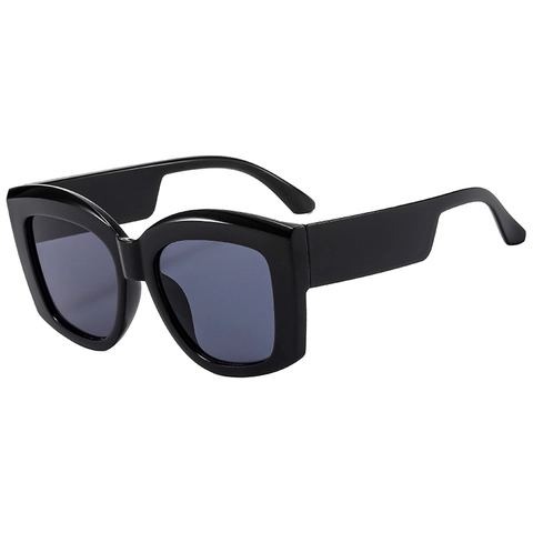 Fashion Oversized Square Sunglasses UV400 Protection Wide Temple Retro Y2K Style Plastic Frame Eyewear For Women Men