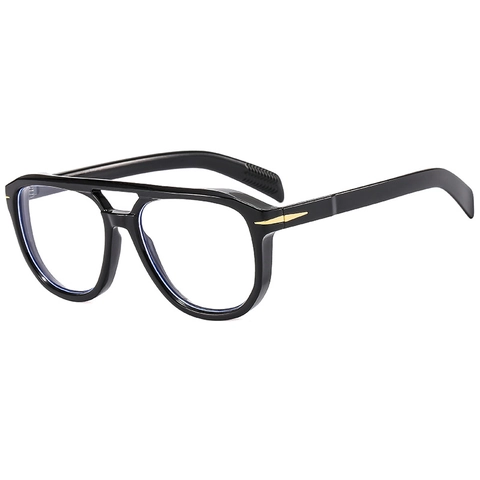 Retro Square Sunglasses Double Bridge Large Frame Vintage Fashion Eyewear UV400 Protection For Men Women