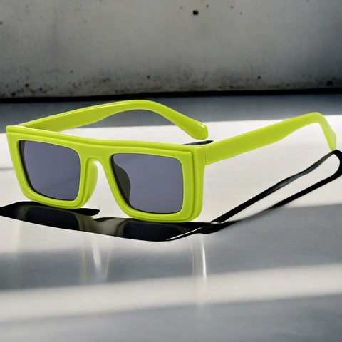 Retro Square Sunglasses UV400 Protection PC Frame AC Lens Thick Frame Streetwear Eyewear For Men Women