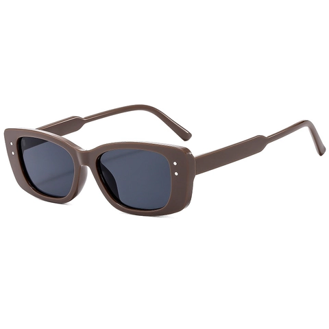 Lunettes De Soleil Rectangulaires Monture PC Verre AC Protection UV400 Mode Rétro Unisexe Extérieur