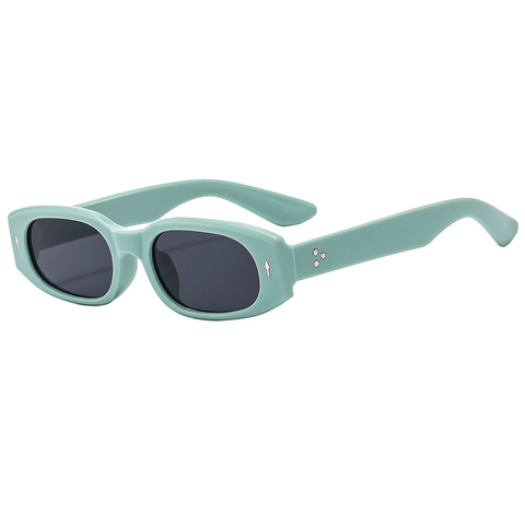 Retro Oval Sunglasses PC Frame AC Lens UV400 Protection Small Frame Punk Rivet Sunshade Fashion Eyewear Men Women