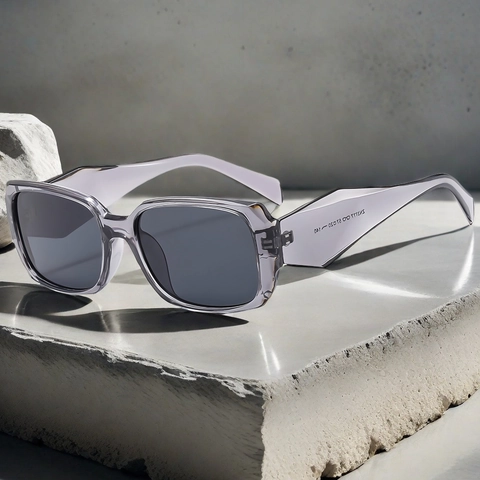 Gafas De Sol Cuadradas Retro Material PC AC Protección UV400 Moda Estilo Callejero Unisex