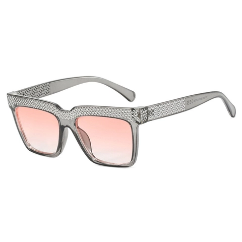 Oversized Square Sunglasses Women Rhinestone PC Frame AC Lens UV400 Protection Elegant Fashion Eyewear