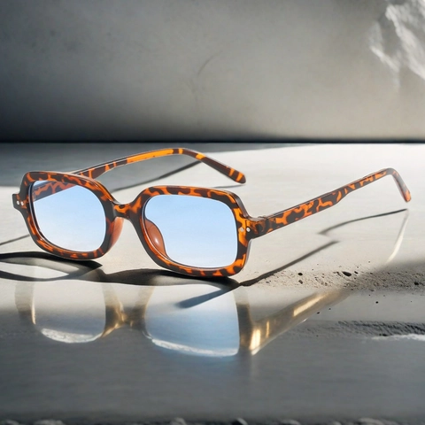 Square Sunglasses UV400 Protection PC Frame AC Lens Vintage Retro Rivet Small Frame Street Style For Men Women