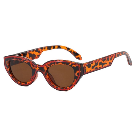 Retro Cat Eye Zonnebril PC Frame AC Lens Contrast Laklijn UV400 Party Hip Hop Mode Brillen