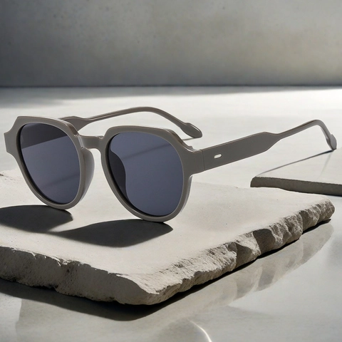 Retro Geometric Square Round Sunglasses PC Frame AC Lens UV400 Protection Fashion Outdoor Driving Eyewear For Women Men