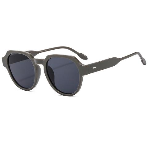 Occhiali Da Sole Ovali Montatura Plastica Lenti AC Protezione UV400 Vintage Moda Retrò Rivetti Sfumature Moderne