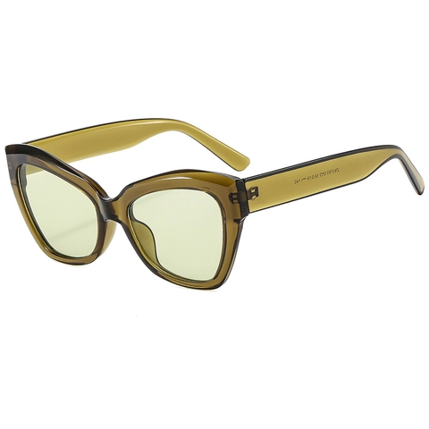 Occhiali Da Sole Cat Eye Alla Moda Protezione UV400 Retro Vintage Montura PC Lente AC Montura Spessa Oversize