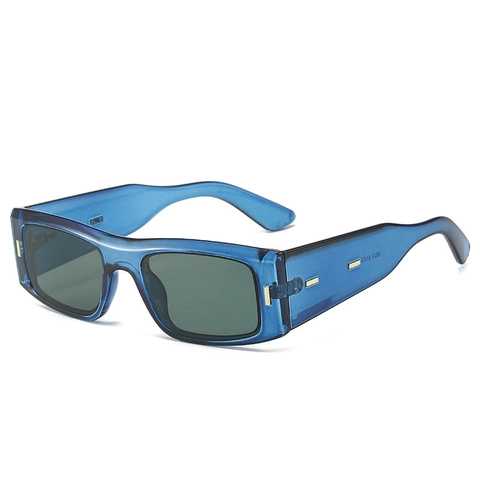 Occhiali Da Sole Rettangolari Montatura PC Protezione UV400 Moda Retrò Unisex Viaggi All Aperto
