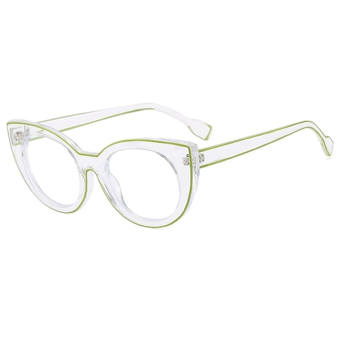 Cat Eye Blue Light Blocking Glasses Fashion Transparent PC Frame Eyeglasses Colorful Outline Retro Optical For Women