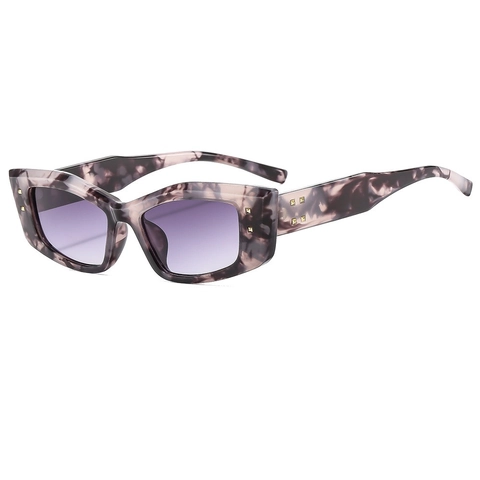 Retro Rectangle Sunglasses PC Frame UV Protection Fashion Small Frame Street Eyewear Metal Rivet Y2K Chic For Women