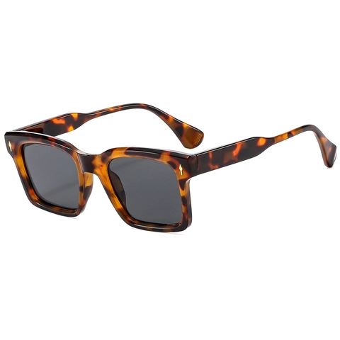 Modieuze Vierkante Zonnebril Voor Dames Trendy Metalen Klinknagels Oversized Zonnebril UV400 Streetwear Bril