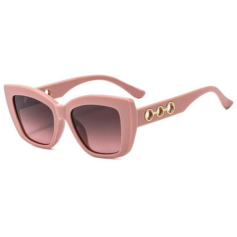 Gafas De Sol Cat Eye Oversized Retro Chic Moderno Para Mujeres Protección UV400 Montura PC Aro De Metal