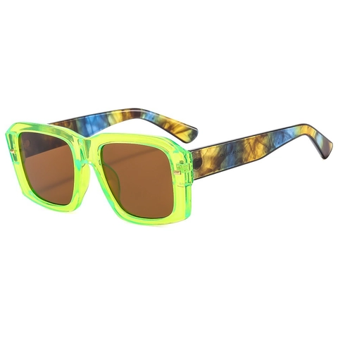 Square Sunglasses Fashion Oversized PC Frame AC Lens UV400 Protection Retro Candy Color Outdoor Travel For Women Men