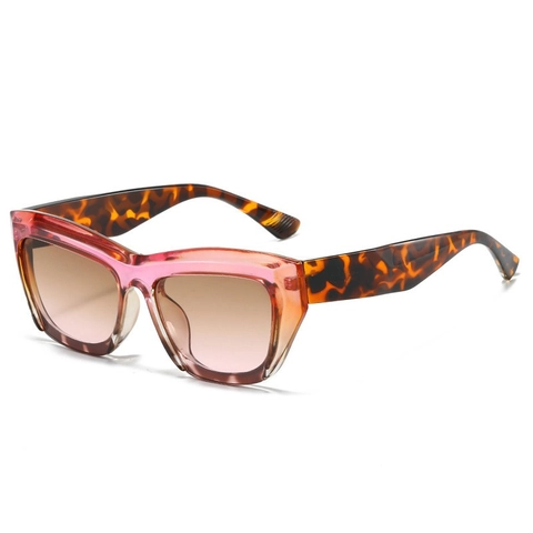 Fashion Square Cat Eye Sunglasses Retro Oversized Thick Frame UV400 Protection PC Eyewear For Women Men Outdoor Party