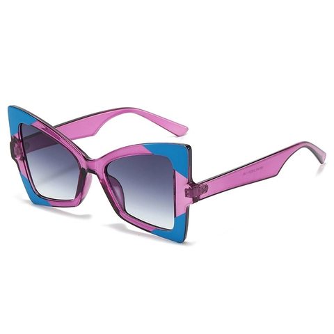 Gafas De Sol De Mariposa Ojo De Gato Extragrandes Para Mujer Lentes Degradadas UV400 Montura De PC Retro