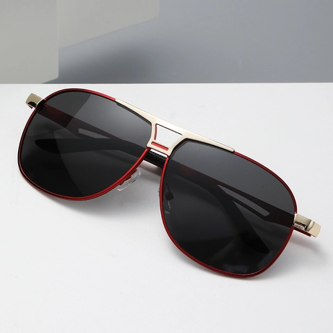 Aviator Sunglasses Metal Frame Polarized UV400 Protection Double Bridge Vintage Retro Eyewear For Driving Outdoor Unisex