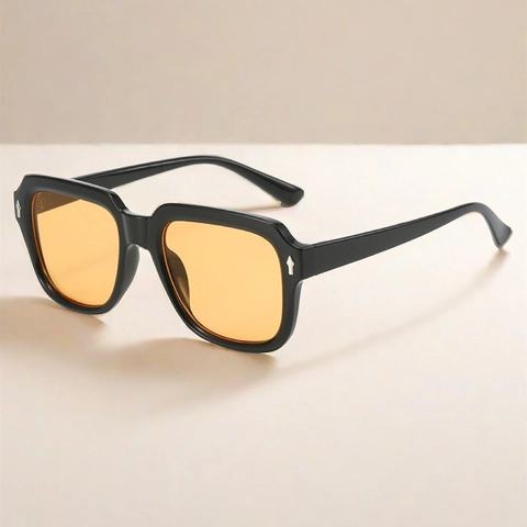 Retro Square Sunglasses PC Metal Arrow Decor UV400 Protection Vintage Fashion Eyewear For Men Women Chic