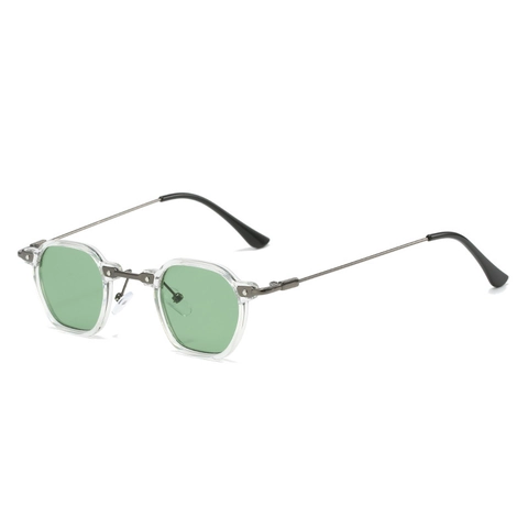 Gafas De Sol Cuadradas Retro Protección UV400 Montura De Metal Vintage Pequeña Hexagonal Para Hombres Mujeres Unisex