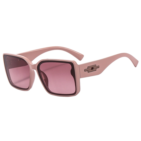 Fashion Oversized Square Sunglasses UV400 Protection PC Frame AC Lens Metal Decor Modern Retro Shades For Women Men