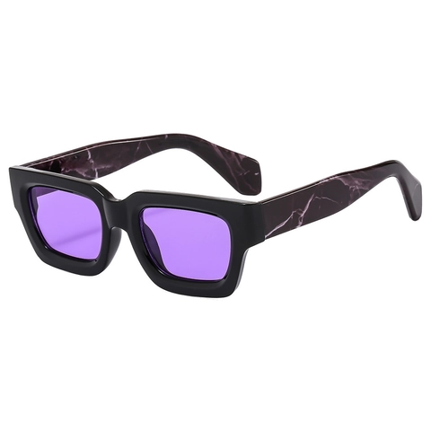 Fashion Square Frame Sunglasses Retro Thick Frame UV400 Protection For Men And Women Outdoor Travel Chic Eyewear