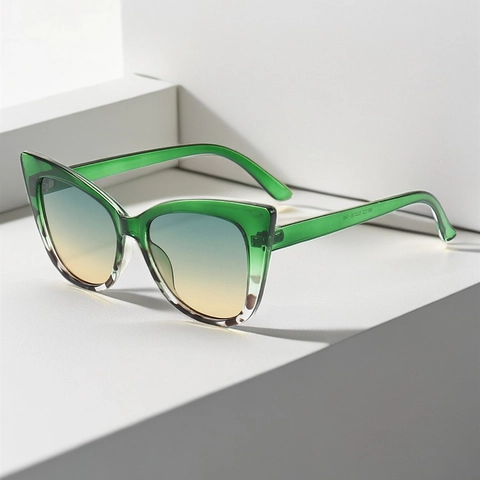 Occhiali Da Sole Cat Eye Moda Protezione UV400 Montatura PC Vintage Tendenza Lenti Sfumate Per Donne Uomini