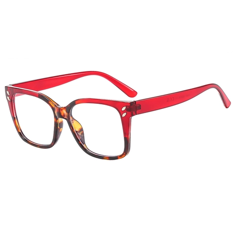 Gafas De Sol Cuadradas De Gran Tamaño Montura PC UV400 Lentes Degradadas Estampado Leopardo Moda Retro Hombre Mujer