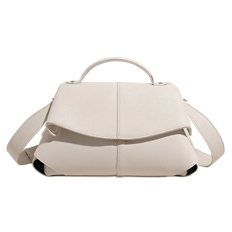 Women PU Leather Shoulder Crossbody Bag Fashion Pleated Boston Handbag Casual Top Handle Satchel Purse