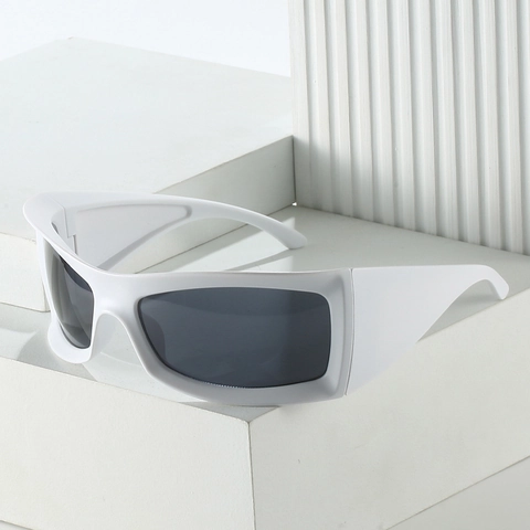 Oversized Square Sunglasses Wrap Around Y2K Sporty UV400 Protection PC Frame Fashion Shield Eyewear For Men Women