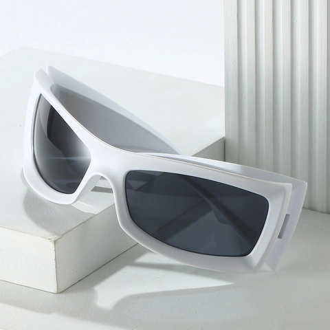 Oversized Square Sunglasses Wrap Around Y2K Sporty UV400 Protection PC Frame Fashion Shield Eyewear For Men Women