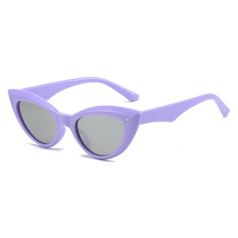 Occhiali Da Sole Cat Eye Montatura In PC Lenti AC Protezione UV400 Retro Moda Decorazione Con Borchie Esterno Viaggio