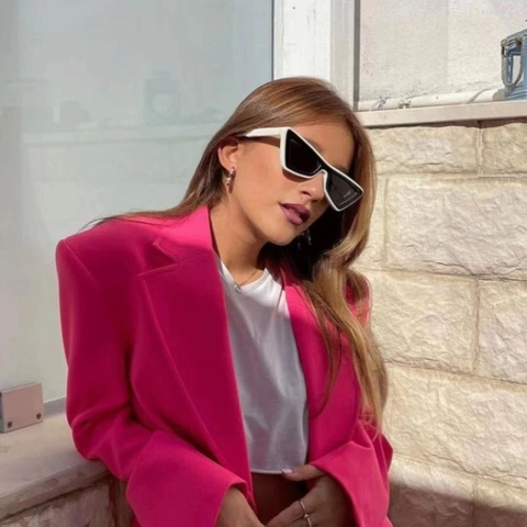 Occhiali Da Sole Occhio Di Gatto Moda Protezione UV400 Retrò Triangolo Lenti Sfumate Hip Hop Tendenza Montatura PC Per Donne