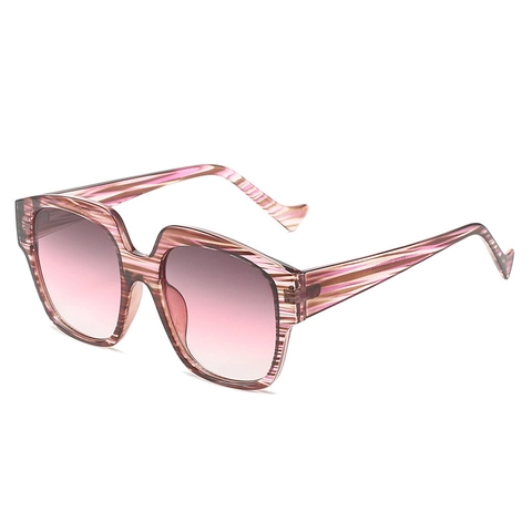 Retro Oversized Square Sunglasses UV400 Protection PC Frame Geometric Gradient Lens Fashion Chic Eyewear For Women