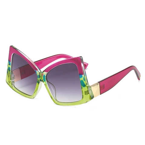Occhiali Da Sole A Farfalla Oversize Montatura PC Lenti Sfumate Protezione UV400 Moda Per Donne Uomini All Aperto