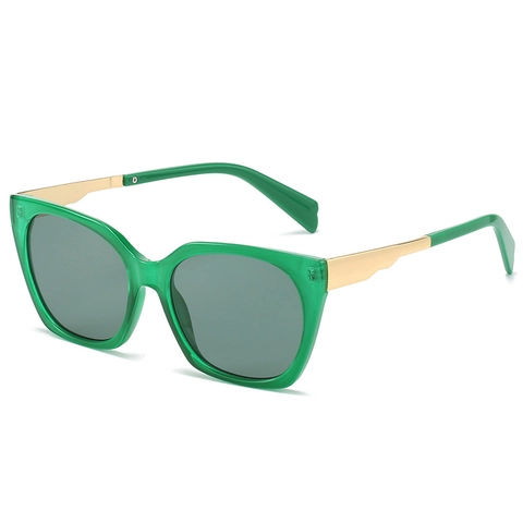 Retro Cat Eye Sunglasses PC Frame Metal Temple UV400 Protection Vintage Square Eyewear For Women Men