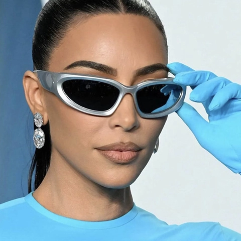 Sport Sonnenbrille Futuristisch Wraparound PC Rahmen AC Linse UV400 Verspiegelt Punk Cyberpunk Brillen Für Outdoor