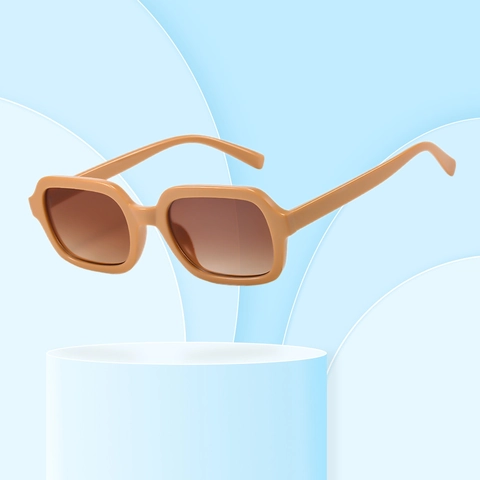 Retro Square Frame Sunglasses PC AC Lens UV400 Protection Gradient Fashion Vintage Eyewear For Women Men