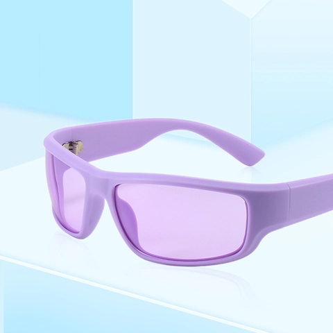 Modieuze Sport Zonnebril UV400 Bescherming PC Montuur AC Lens Vierkant Wielrennen Voor Heren En Dames